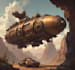 draw custom spaceship sci fi steampunk nft