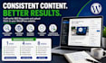 write and upload SEO blog posts and manage your wordpress blog monthly