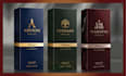 custom luxury perfume label, logo and box packaging design