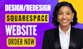 design and build custom squarespace website redesign squarespace website design