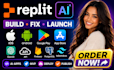 fix replit ai app replit app replit mvp publish ios andriod app store playstore