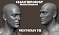 sculpt 3d head model, face model, head bust, realistic 3d head for 3d printing