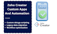 automate zoho creator,zoho invoice,zoho inventory, zoho commerce workflow
