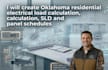 create oklahoma residential electrical load calculation, sld and panel schedules