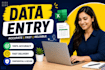 do professional data entry and microsoft excel tasks
