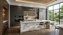 design modern kitchen remodel, kitchen renovation, kitchen layout and 3d render