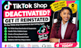 reinstate tiktok shop suspension and fix deactivation  setup tiktok shop manage