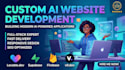 do custom ai website development as full stack developer