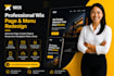 redesign wix about us page contact page and responsive navigation menu setup