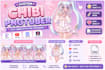 create a cute anime chibi pngtuber