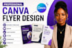 design canva flyers, presentations, workbooks and lead magnet designs