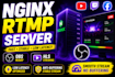 setup nginx, rtmp, srt, streaming server with obs and hls