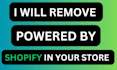 remove powered by shopify in your store