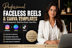 create faceless digital marketing aesthetic reel bundle in canva