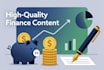 write SEO personal finance blog posts and articles