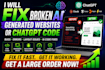 fix broken ai generated websites or chatgpt code bugs fast