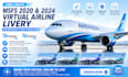 create msfs 2020 and 2024 virtual airline livery for flight simulator