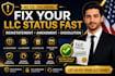 fix llc reinstatement dissolution amendment and annual report