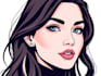 create a custom vector art portrait with clean modern style