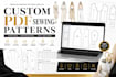 create custom PDF sewing pattern printable clothing pattern and fashion