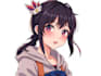 create a custom anime oc character illustration with unique style