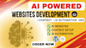 create and develop an ai website with smart chatbot integration and automations