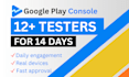 provide 12 testers closed testing 20 testers mobile app testing 12 testers