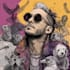 illustrate album cover art with hand drawing style