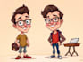 draw artistic cartoon caricatures