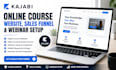 do giveaway kajabi online course website, sales funnel, mega million webinar