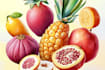 illustrate digitally realistic fruits or veggies
