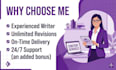write SEO optimized blog posts and article writing , content writing