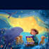 create a magical childrens book cover illustration