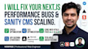 fix next js bugs, sanity cms errors, and vercel deployment