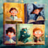 make a stunning cartoon book cover for children