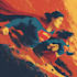 illustrate a superhero pop art