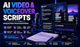 write engaging short story scripts for ai videos and voiceover
