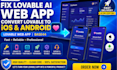 convert lovable to ios and android fix lovable ai web app lovable web app base44