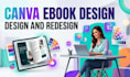 canva ebook design, canva workbook, worksheet, planner, journal, canva cookbook
