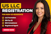 do US llc registration, llc formation, and ein number for non US resident