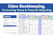 do odoo accounting, bookkeeping setup, reconciliation and financial reporting