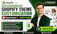 create shopify theme customized claude code ai shopify liquid shopify store