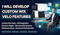 develop custom wix velo features using wix code and database