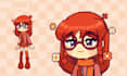 draw and rig pixel live2d vtuber, chibi png tuber, pixel anime streaming avatar