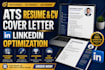 write an ats resume, CV, cover letter and linkedin