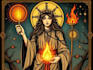create professional tarot card character artwork with fantasy style
