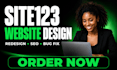do site123 website design redesign or fix site123 website SEO optimization