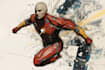 illustrate a superhero comic and marvel character