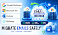 migrate email to microsoft 365 or google workspace