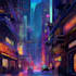 create cyberpunk scifi futuristic city